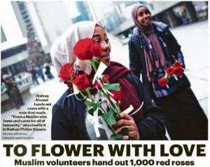 多倫多穆斯林派送千支玫瑰花 彰顯伊斯蘭人文關懷